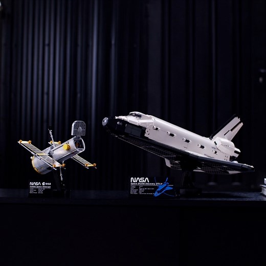 Launch a legend. The new NASA Space Shuttle Discovery with Hubble Space telescope celebrates two icons in space exploration. https://lego.build/NASADiscoveryReveal | LEGO