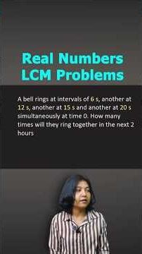 real numbers lcm problem | bells ringing together | maths shorts #lcm #shorts