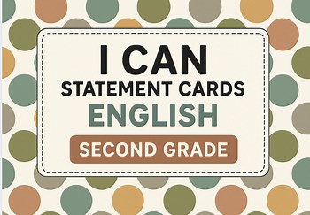 Editable Grade 2 ELA I Can Statements | Reading, Writing, Phonics Goals