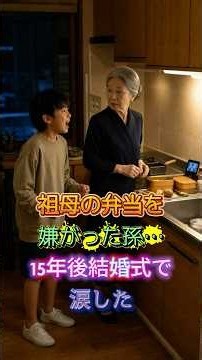 「おばあちゃんの弁当、恥ずかしいから持っていきたくない」孫が泣きながら訴えた。しかし15年後、結婚式のスピーチで孫は声を詰まらせることになる