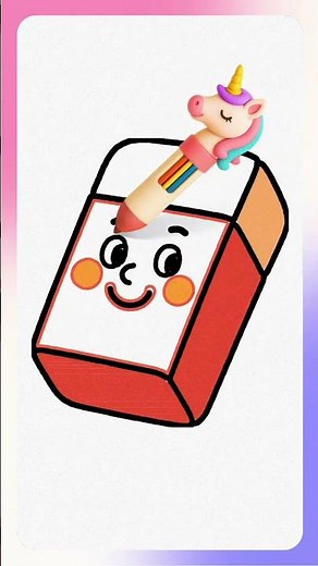 How To Draw An Eraser | Easy School Art | #howtodraw #kidsart #eraser