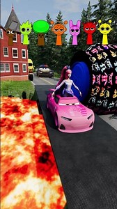 Monster Lightning McQueen Colorful Small to Giant Cars vs Butcher Bollards Crashes #227