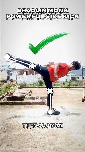 Shaolin Monk 🥷 | powerful Side Kick | Real Kung Fu Technique! 🥋