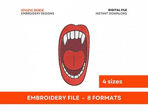 Motif de broderie Halloween Crocs de vampire -4 tailles - Etsy France