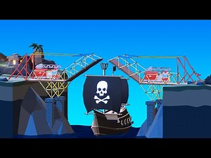 Building Bridges For PIRATE SHIPS in Poly Bridge 2