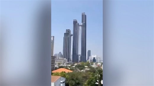 Skybridge between buildings in Thailand breaks after earthquake in Myanmar