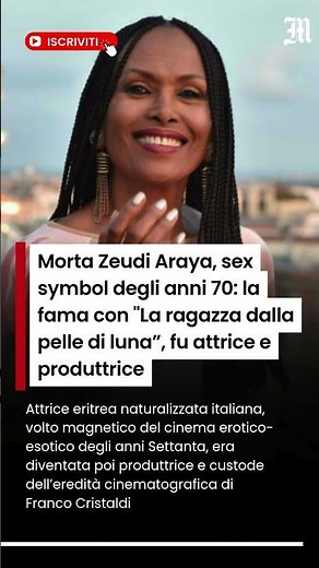 Morta Zeudi Araya, sex symbol degli anni 70