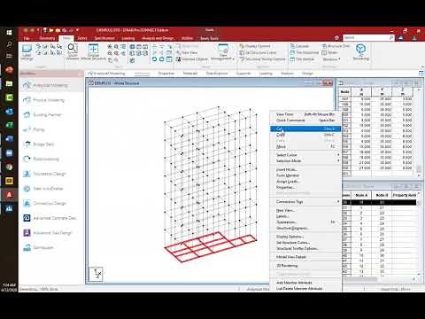 STAAD CARGAS VIENTO Y SISMO