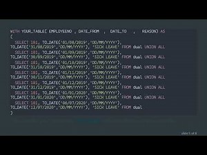 Consolidating SICK LEAVE Records in Oracle: A Step-By-Step SQL Guide