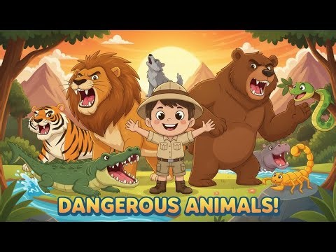 Learn Dangerous Animal Names for Kids | Episode 30 | Educational Video for Children