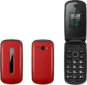 ASHATA F4 Senior Flip Phone, 2G Big Mobile Phone with Flashlight, 1.77 Screen, Dual SIM, High Volume, Basic Cellphone for Elderly, 1200mAh