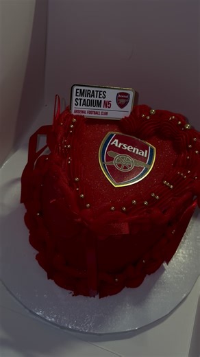 Heart-Shaped Arsenal Cake Recipe