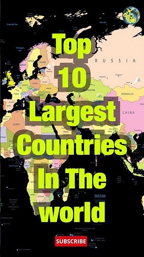 Largest Countries In The World #LargestCountries #BiggestCountries #Top10 #WorldFacts #Shorts