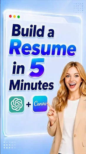 ⚡️Create a Resume in 5 Minutes with ChatGPT + Canva#shorts