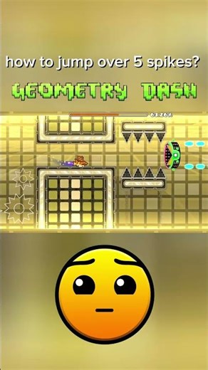 HOW to jump over 5 SPIKES! #shortvideo #geometrydash #gd #leveldesign #shortsfeed #gaming
