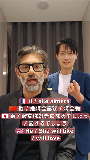 The simple future tense conjugation of the French verb “Aimer(to like)” #shorts #ショート