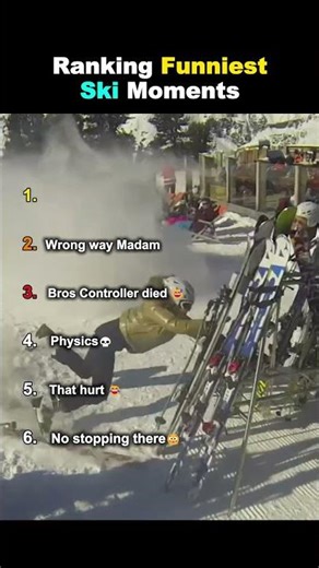 Funniest Ski Moments Ever ⛷️😂 #skiing #funny #fails #ranking #shorts #viral