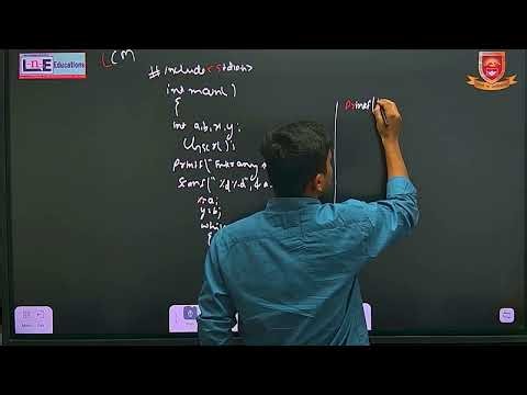 Live C Programming Challenge | Student Solves The LCM & HCF Logic on Board | LnE Educations