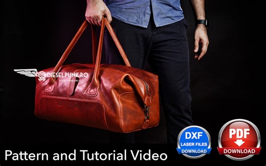 Leather Duffel Bag Pattern, DIY Sewing Template (PDF With Video Guide) - Etsy