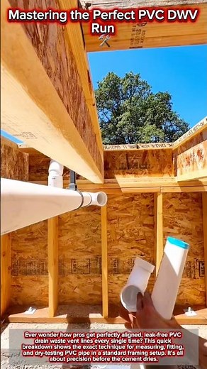 Mastering the Perfect PVC DWV Run 🛠️ #plumbing