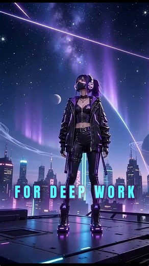 Neon Space Drift | Cinematic Electronic for Focus #shorts