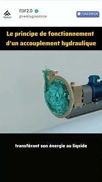 Hydraulic coupling 💧 #engineering #mechanics #technology #industrialsystem