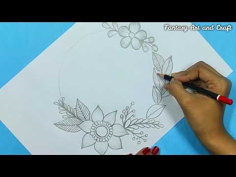 How to Draw a Floral designs drawing | Drawing Flowers easy