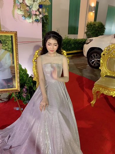 Elegant Silver Gown for Formal Event Inspiration