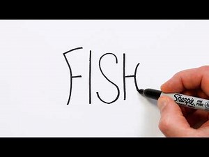 How to Draw a Fish from the Word 🐟 Super Easy Step-by-Step Tutorial!