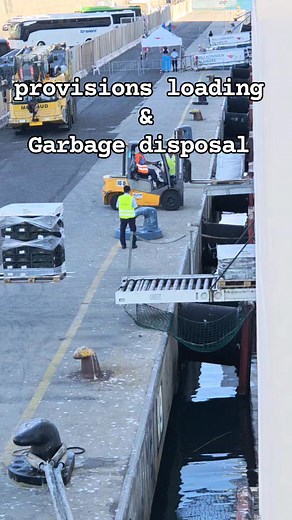 Big ship loading provisions #ship #Seafarer #SEAMAN #marines #navy #maritime #sea #ocean | marine photography