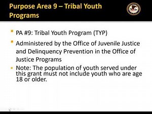 FY 2020 CTAS Pre-Application Webinar: Purpose Areas 8 and 9 – OJJDP