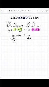 How to solve multi-step equations!
