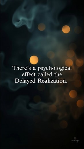 There’s a psychological effect called the Delayed Realization. Your mind sees the truth only when it feels safe enough to process it. #psychologyfacts #mindscopedaily | MindScope Daily | Facebook