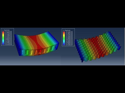 #abaqus tutorials : analysis of honeycomb structure