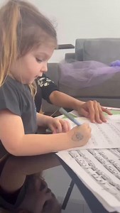 117K views · 3K reactions | Little maestro in the making!  Angelica Nero dives into the art of scoring music, one note at a time. ✨ #YoungComposer #MusicMagic #AngelicaNero #music | Theangelicanero | Facebook