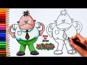 How to draw Mr.Krupp | Captain Underpants Drawing | Easy drawing step by step