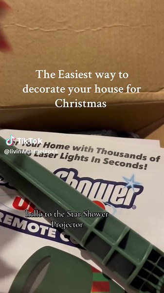 This Star Shower Ultra 9 Projector makes Christmas decorating easy! #christmaslights #christmaslightshow #christmaslightprojector #christmasdecorating #lightprojector #starshower #tiktokshop #tiktokshopblackfriday #tiktokshopcybermonday #falldealsforyou