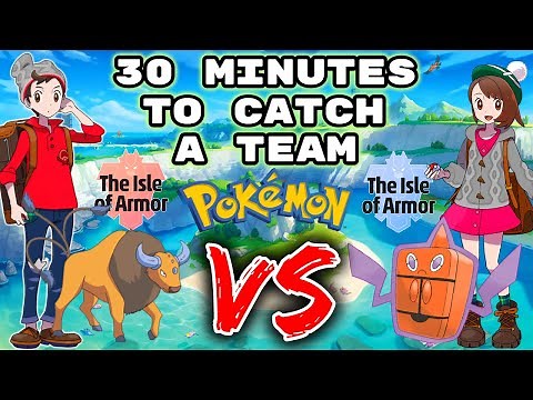 30 minutes to catch POKEMON in the ISLE OF ARMOR. Then we FIGHT!