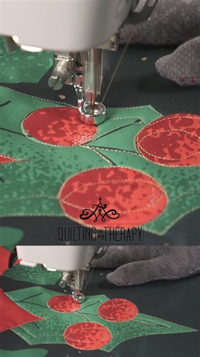 angela walters on Instagram: "Free Motion Quilting Outlining Holly Berries with Angela Walters Full video on my Youtube channel AngelaWaltersfmq ✨"