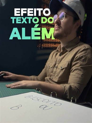 Parece coisa de outra dimensão… mas é edição estratégica 👁️✨ O impacto desse efeito está na construção quadro a quadro. Ao cortar apenas os momentos exatos em que cada letra surge, você cria uma escrita “viva”, quase hipnótica. É ritmo, precisão e intenção em cada microcorte. Depois, transforme tudo em Clipe Composto e use a máscara com a ferramenta desenhar caneta para contornar o papel. Isso integra o texto à cena e deixa o resultado muito mais realista. Finalize com um efeito sonoro de escri