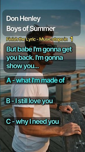 Don Henley 😎 Boys of Summer 🎶 Can You Finish This Lyric❓
