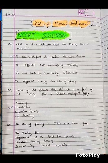 class 12 political science chapter 3 politics of planned development .. NCERT solutions