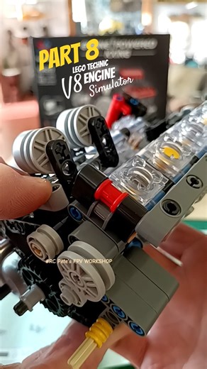 NEW! BUILDING A LEGO TECHNIC V8 ENGINE SIMULATOR KIT#PART 8 #RC Pete's FPV WORKSHOP #animation#anime