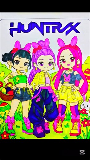 Meet the K-Pop Demon Hunters! 🕶️✨ Rumi, Mira & Zoey Fanart!