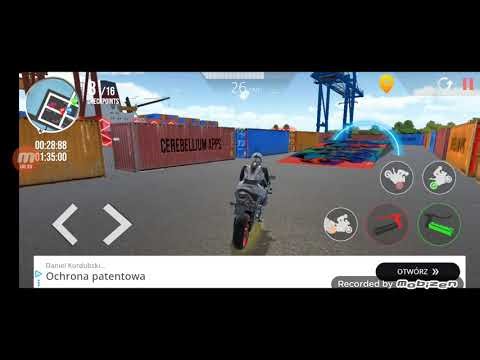 Motorcycle Real Simulator odc 6 parkour w porcie morskim 