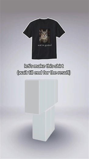 making a "wait I'm goated cat meme shirt" on roblox | #roblox