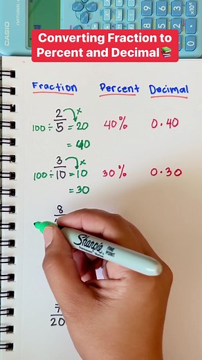 41K views · 1.4K reactions | Converting Fraction to Percent and Decimal #math | Prof Math Wizard | Facebook