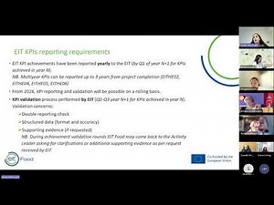 EIT Food Webinar for Participants KPI reporting modalities and requirements