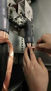 Dressing the earth screen wires on a 33 kV cable, which provide a cross sectional area of 35 mm²