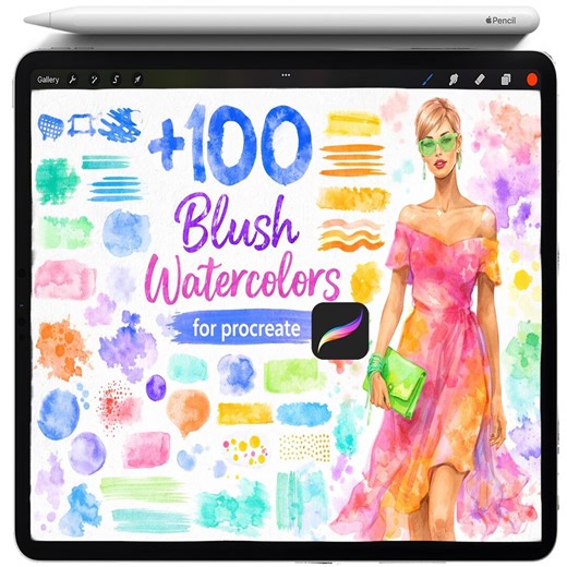 Procreate Splatters, Procreate Splashes, Ink Watercolor Stamps, Drip Brush Set, Procreate Alcohol Painting, Liquid Brush, Watercolor Washes - Etsy